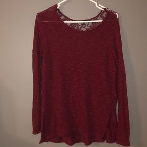 red lace long sleeve- american eagle